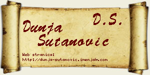 Dunja Šutanović vizit kartica